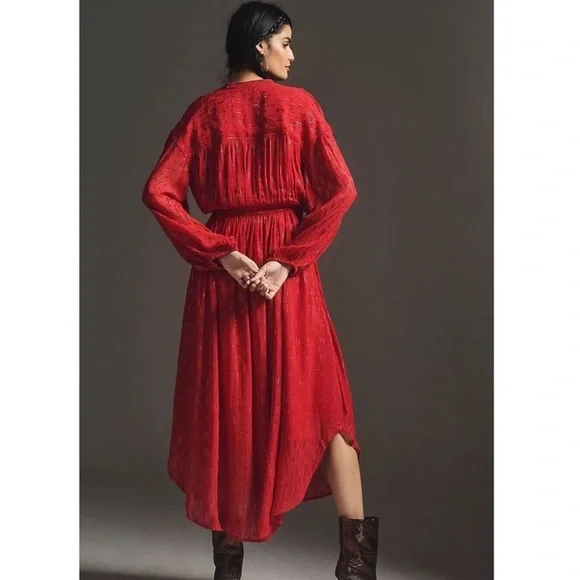 Anthropologie Allene Shimmer Maxi Dress Size L - Picture 10 of 11